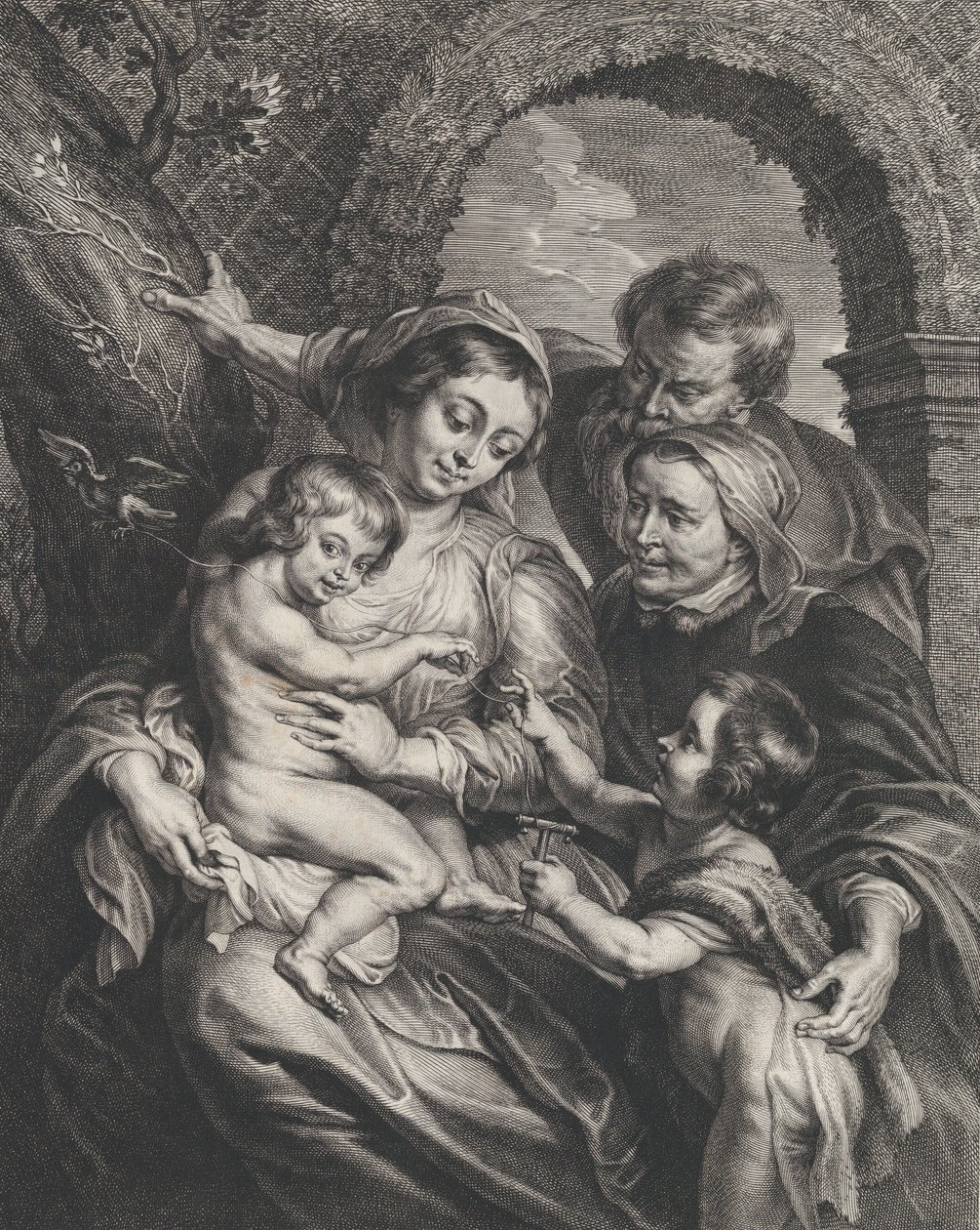 The Holy Family with Saint Elizabeth and the Infant Saint John the Baptist by Boetius Adams Bolswert