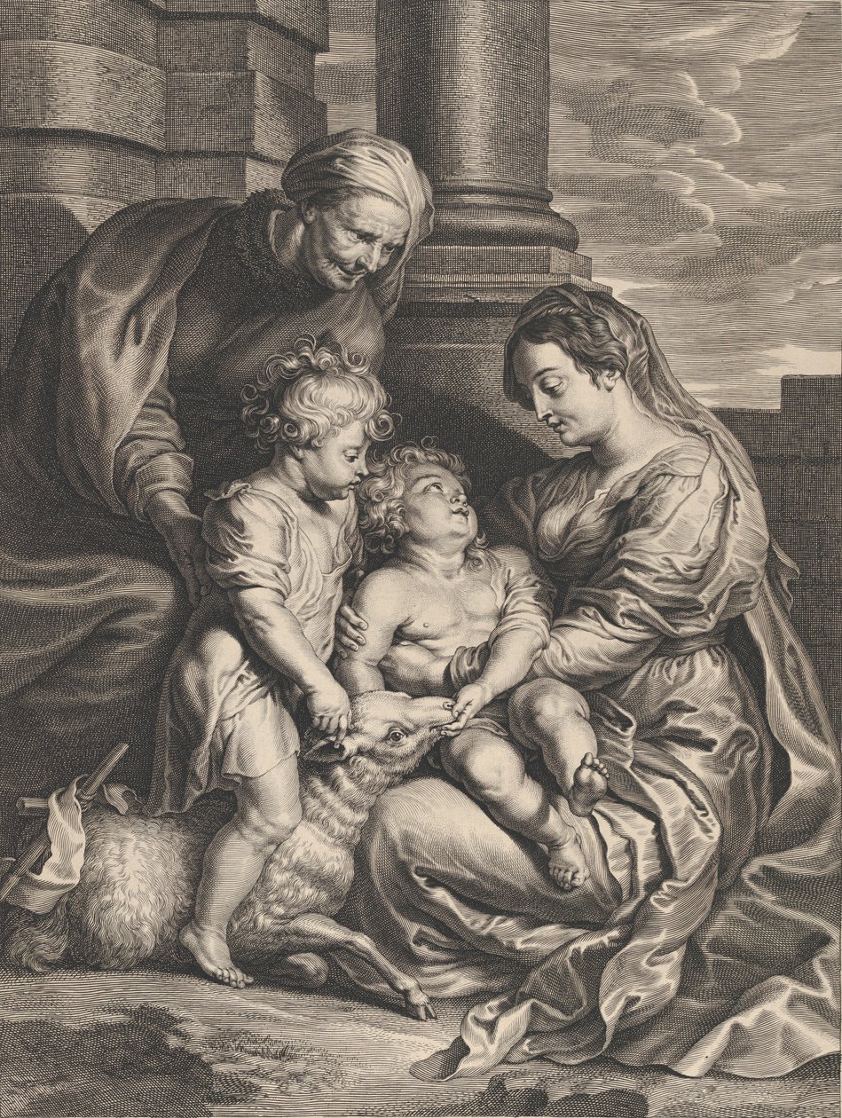 The Virgin and Christ Child with Saint Anne and Saint John the Baptist by Boetius Adams Bolswert