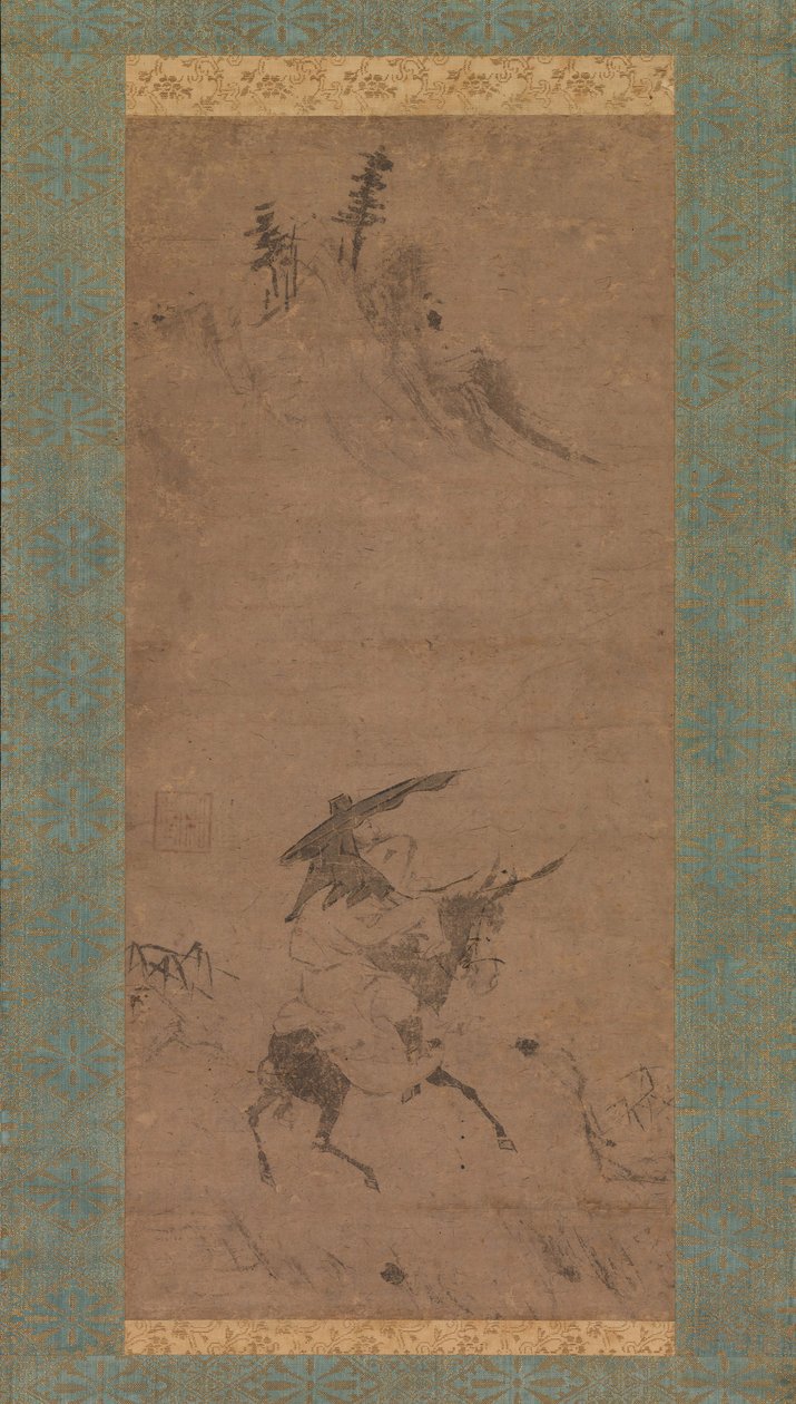 Su Shi Riding a Donkey by Bokudo Sojun
