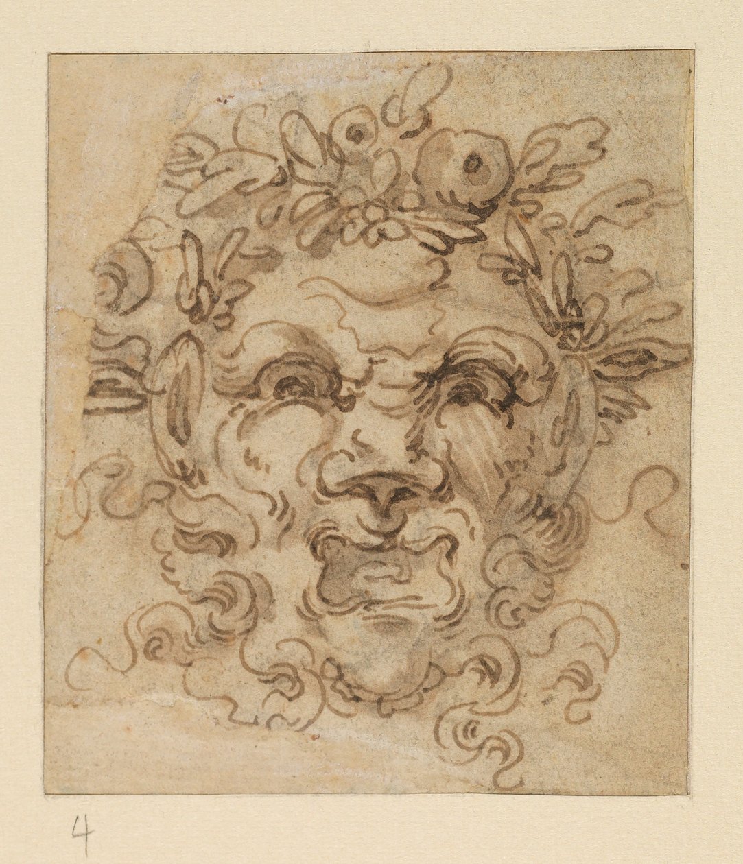Grotesque Mask by Bolognese School