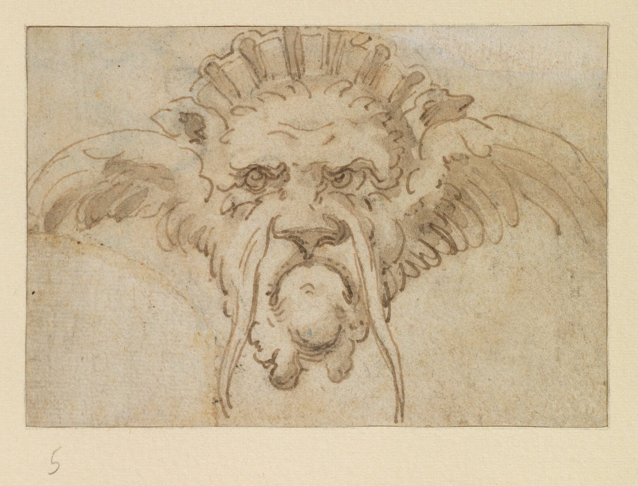Grotesque Mask by Bolognese School