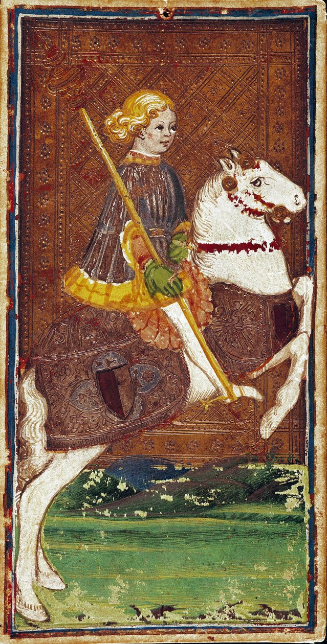 Map of the Tarot game of the Visconti family of Bonifacio Bembo, mid-15th century - Bergamo, Galleria dell