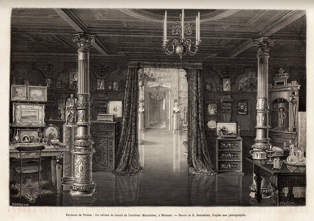 The Work Cabinet of Archduke Maximilian of Austria by Bonnafoux Bonnafoux
