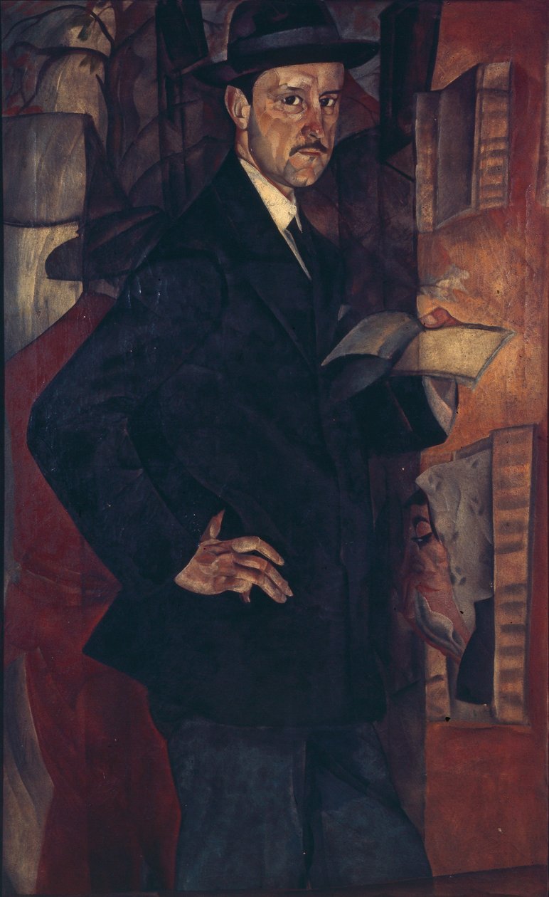 Portrait of the Artist Mstislav Dobuzhinsky by Boris Dmitrievich Grigoriev