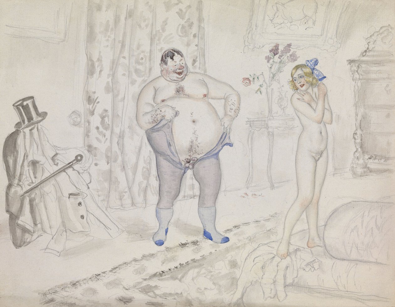 Late Night Rendezvous by Boris Mikhailovich Kustodiev