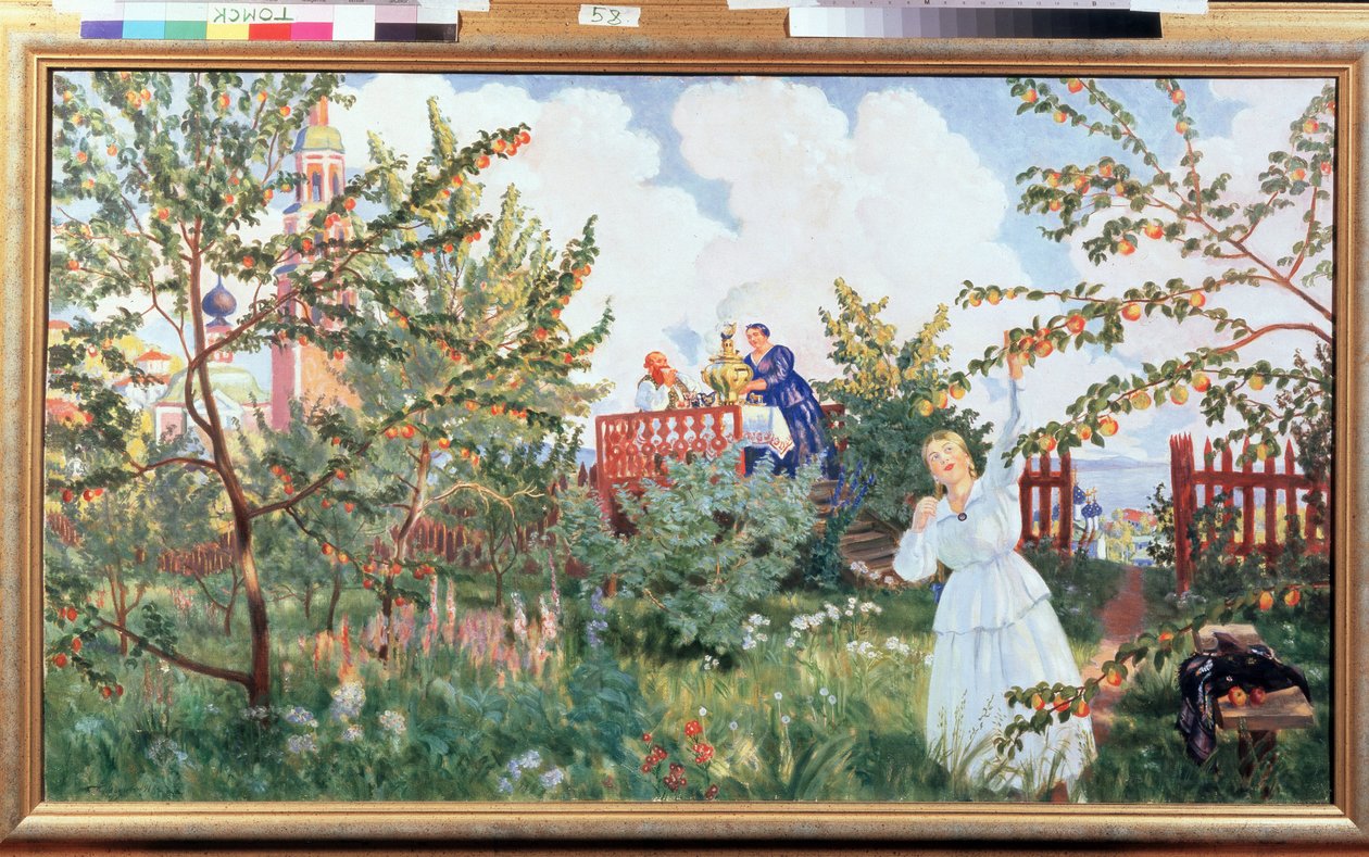 Apple Garden by Boris Mikhailovich Kustodiev