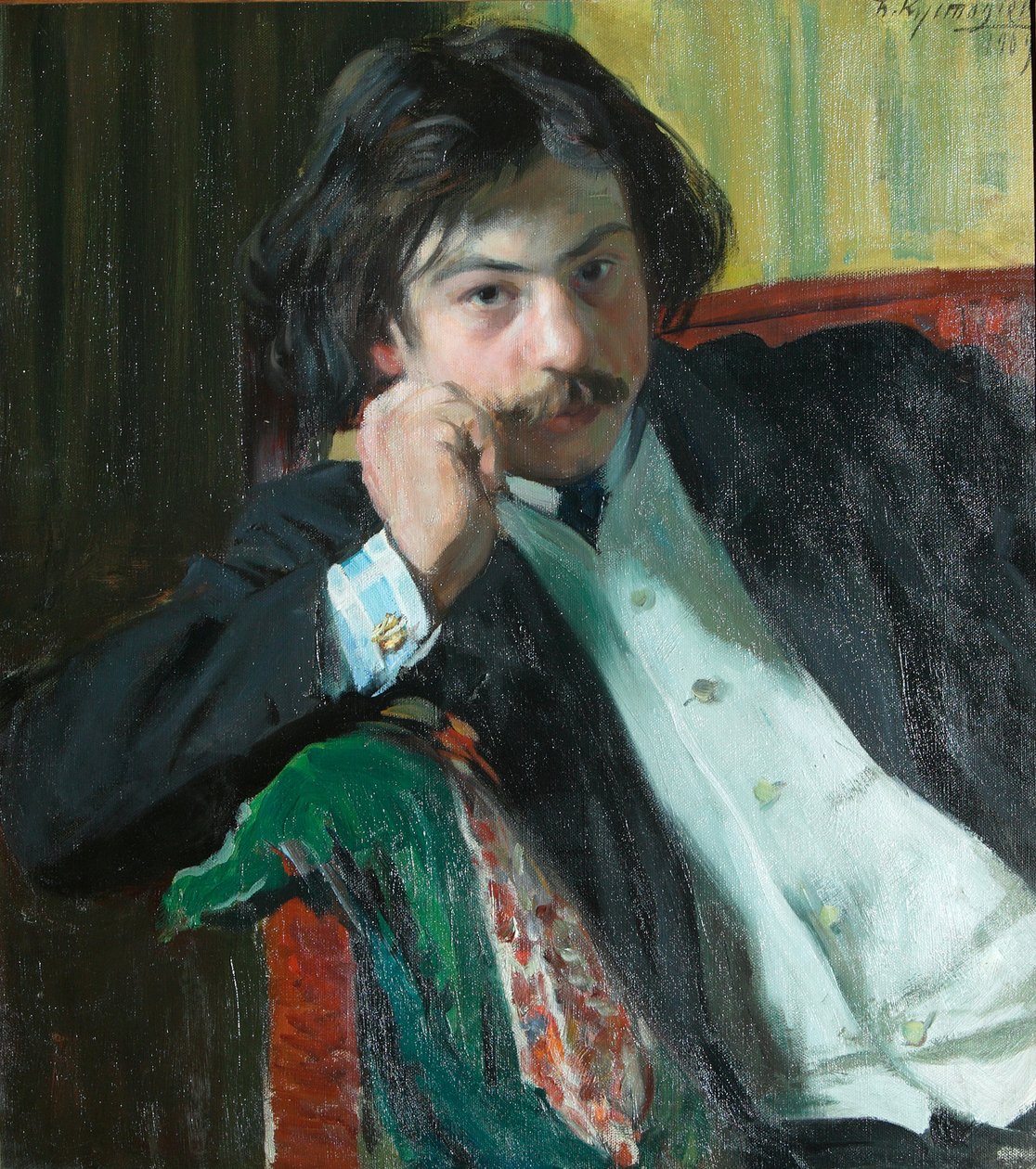 Portrait of the poet Janko Lavrin, 1909 by Boris Mikhailovich Kustodiev
