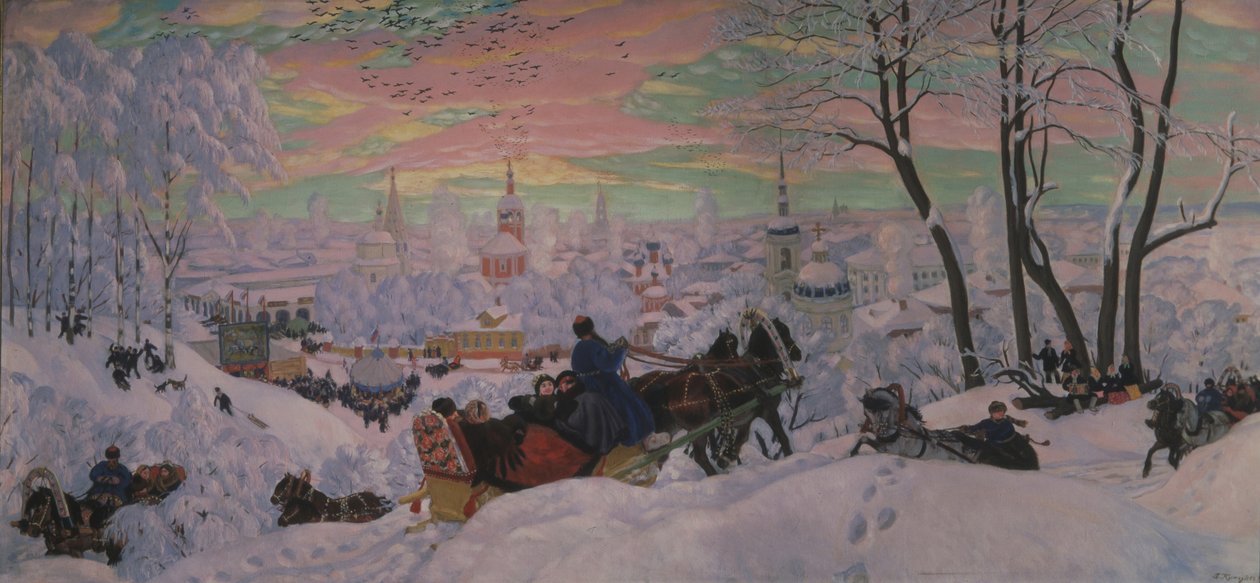 Shrovetide, 1916 by Boris Mikhailovich Kustodiev