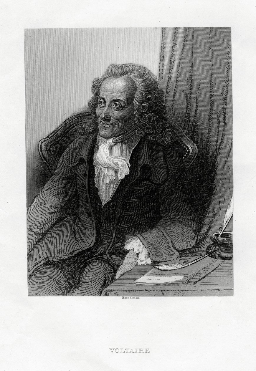 Voltaire, French Enlightenment Writer, Essayist, Deist and Philosopher by Bosselman