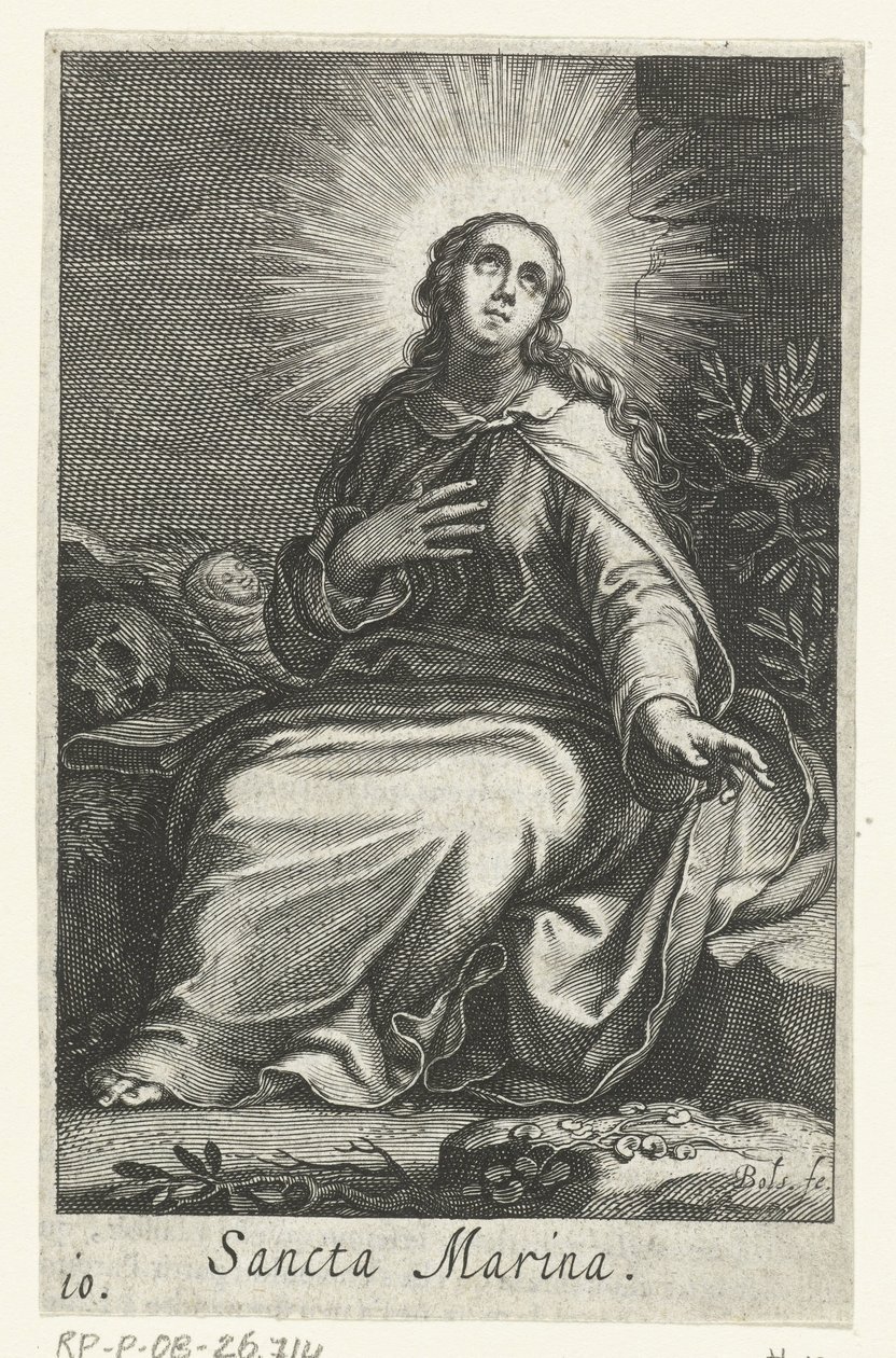Saint Marina of Alexandria as a Hermit by Boëtius Adamsz. Bolswert
