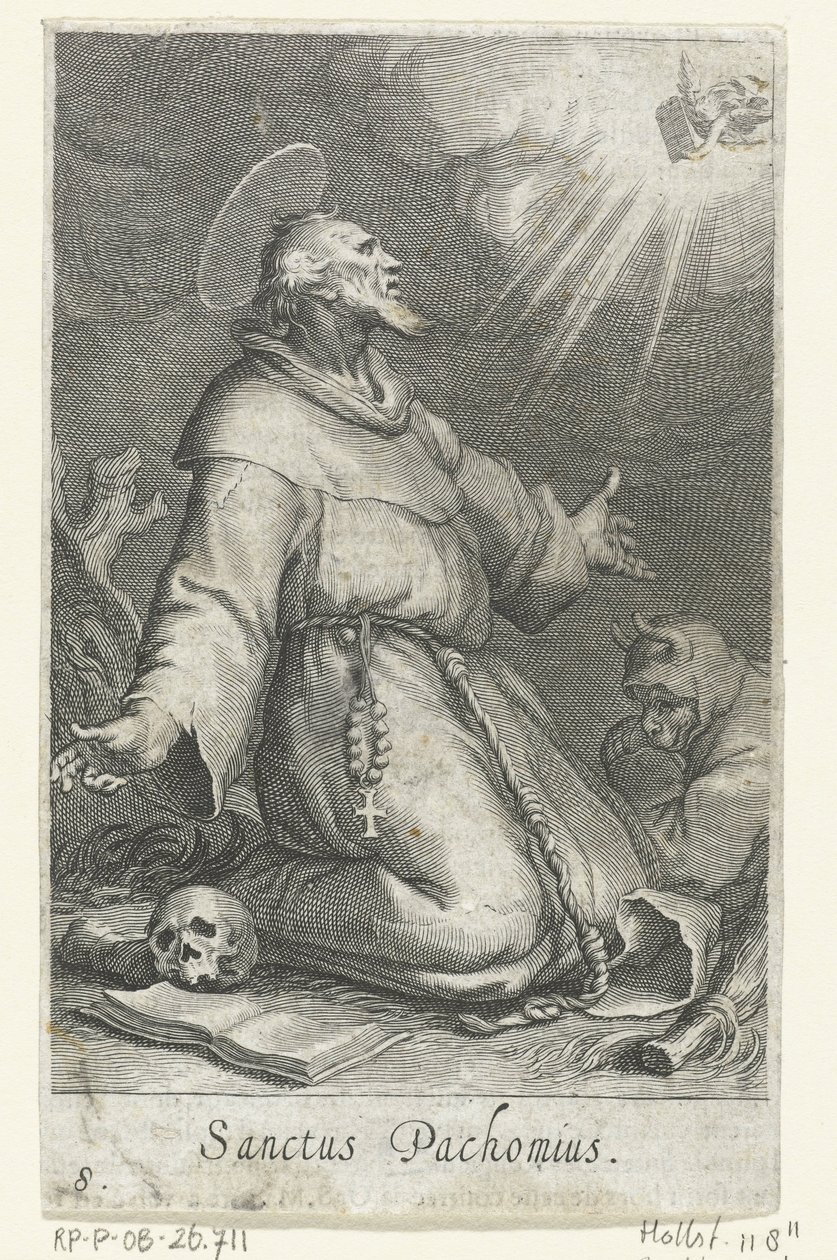 Saint Pachomius the Elder as a Hermit by Boëtius Adamsz. Bolswert