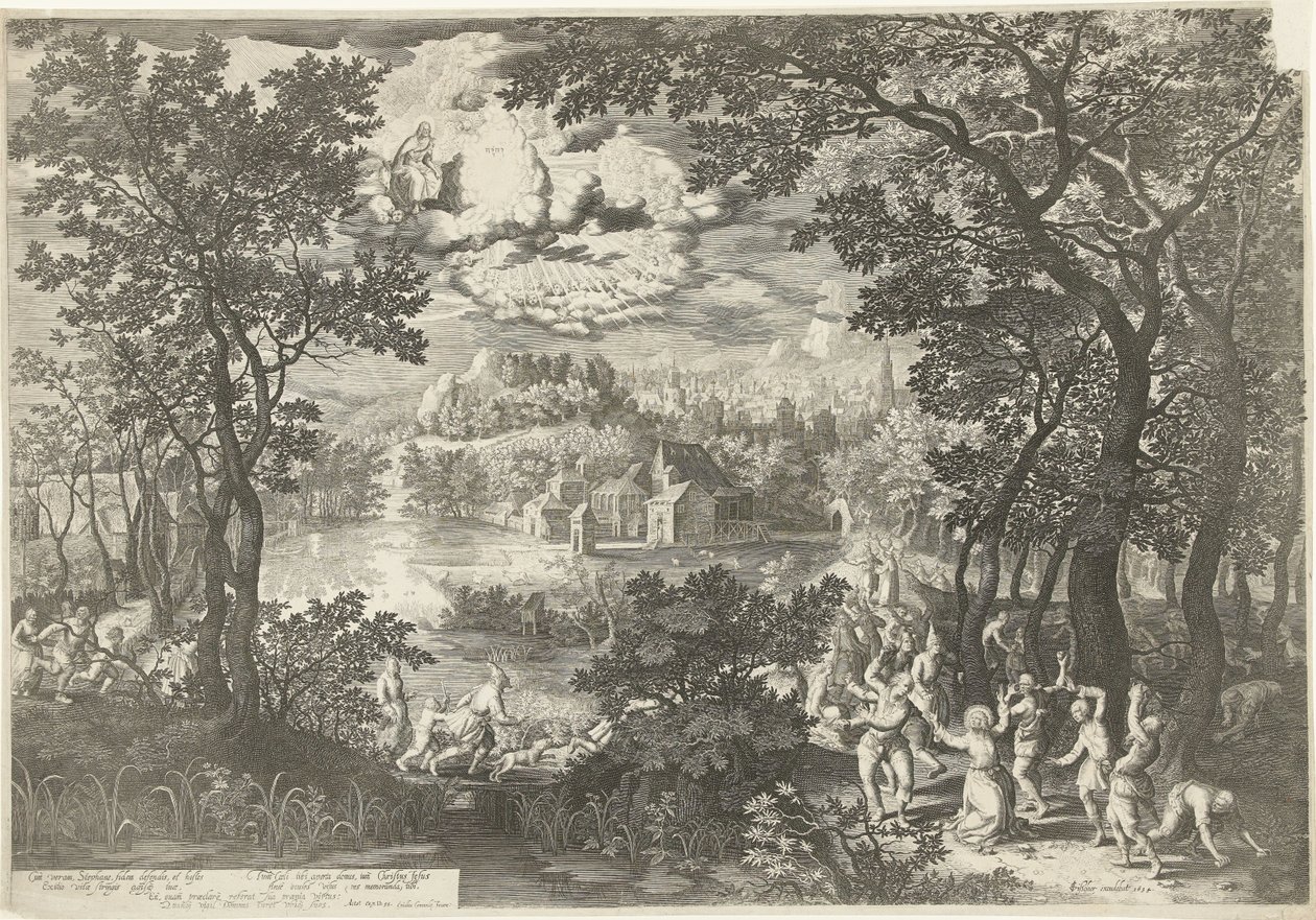 Landscape with the Martyrdom of Saint Stephen by Boëtius Adamsz. Bolswert