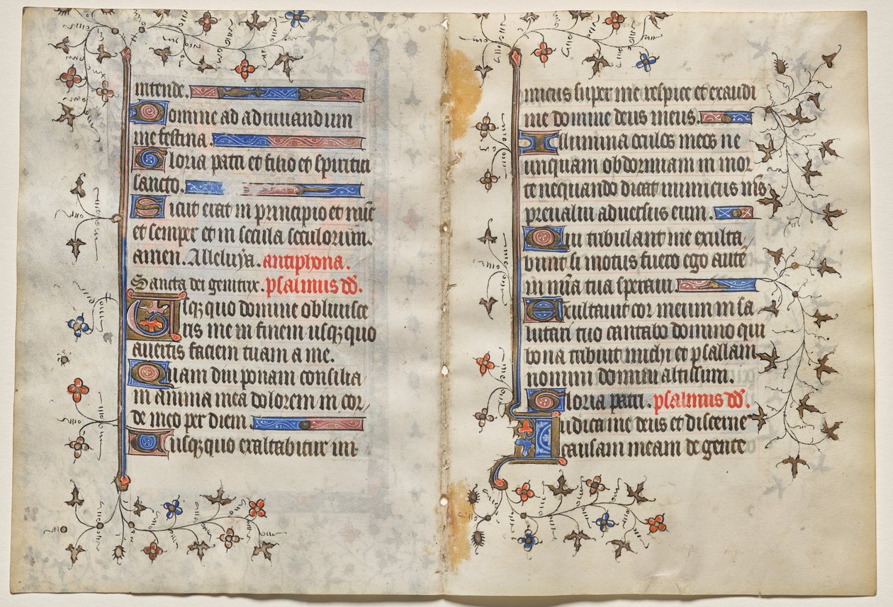 Bifolio from a Book of Hours: Text (verso) by Boucicaut Master