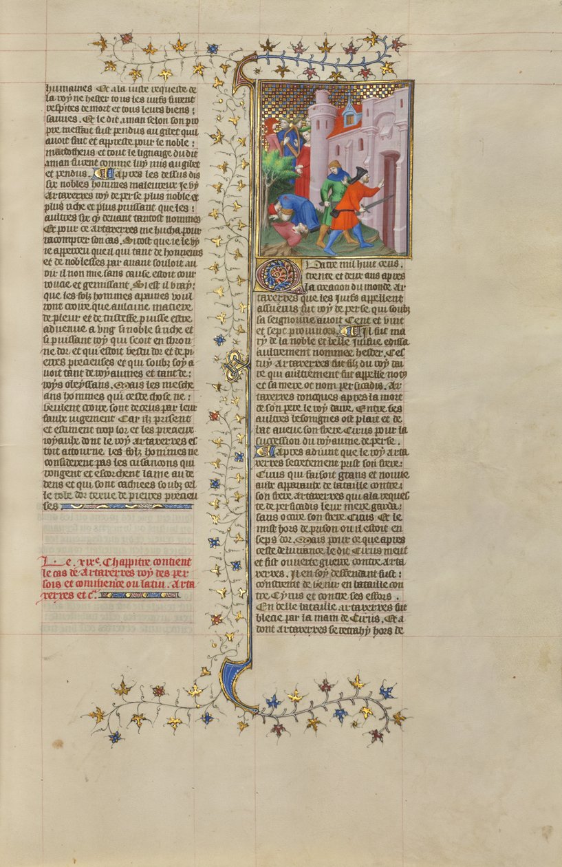 The Sons of Artaxerxes, King of the Persians, Killed for Conspiring Against Their Father by Boucicaut Master