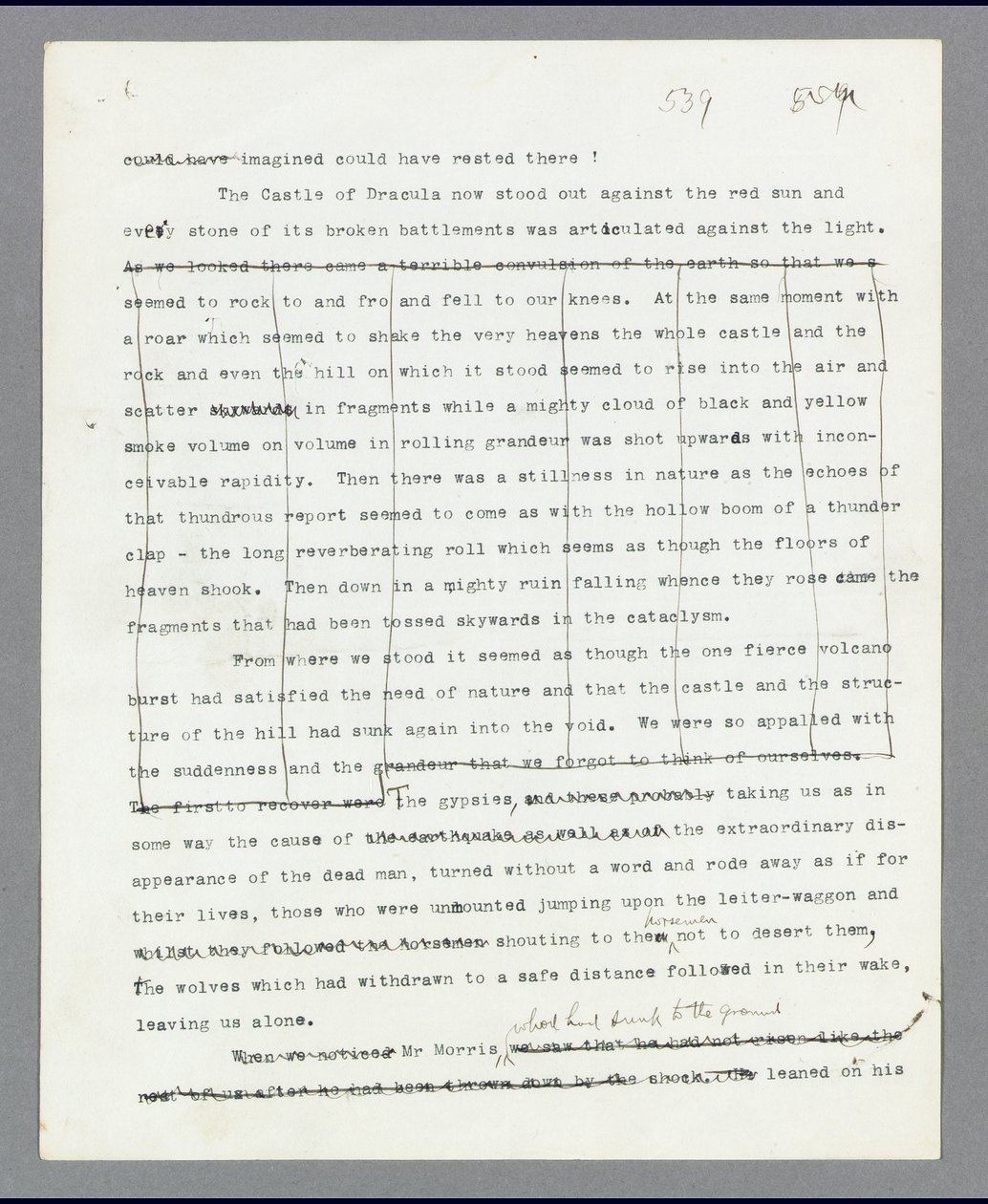 Page 539, Chapter 27, The deleted passage describing the destruction of Dracula
