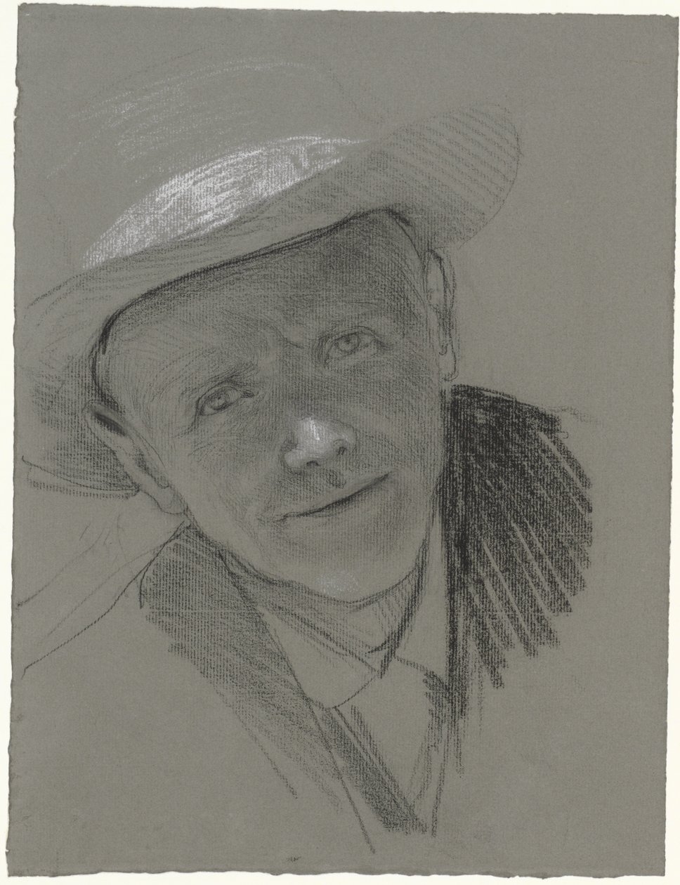 Portrait of a Man with a Hat by Bramine Hubrecht