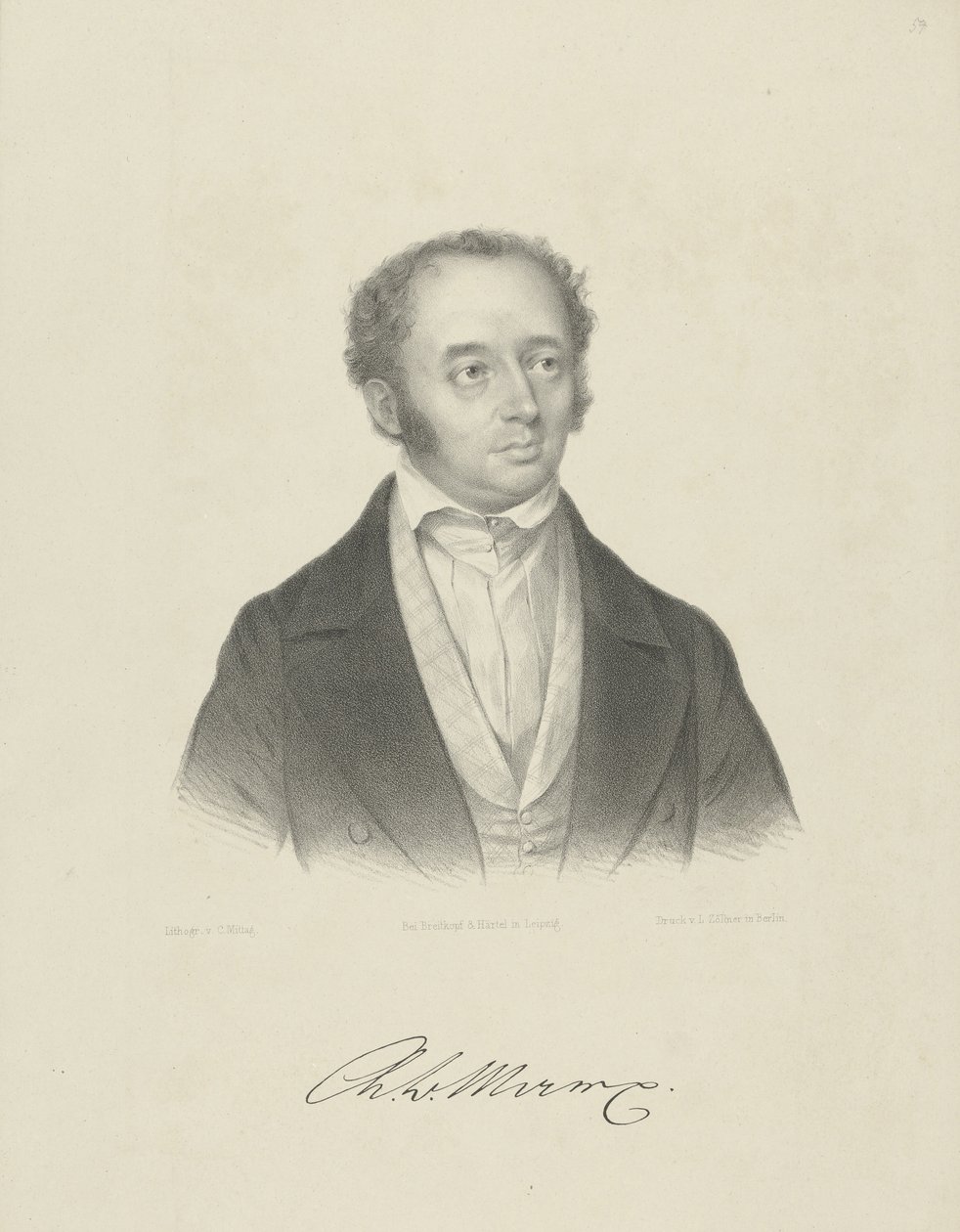 Portrait of Adolph Bernhard Marx by Breitkopf and Härtel