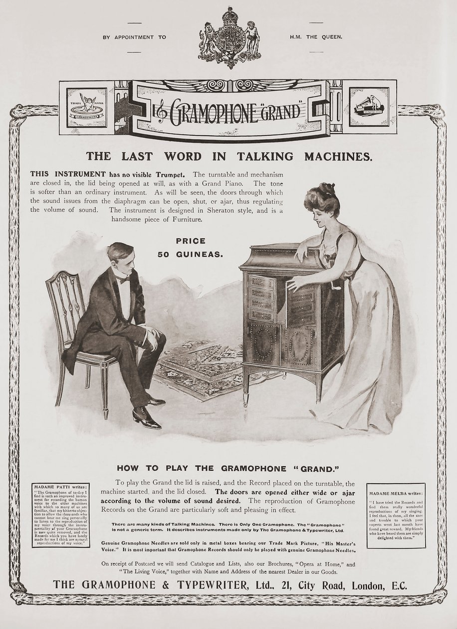 Advertisement for The Gramophone Company by British School