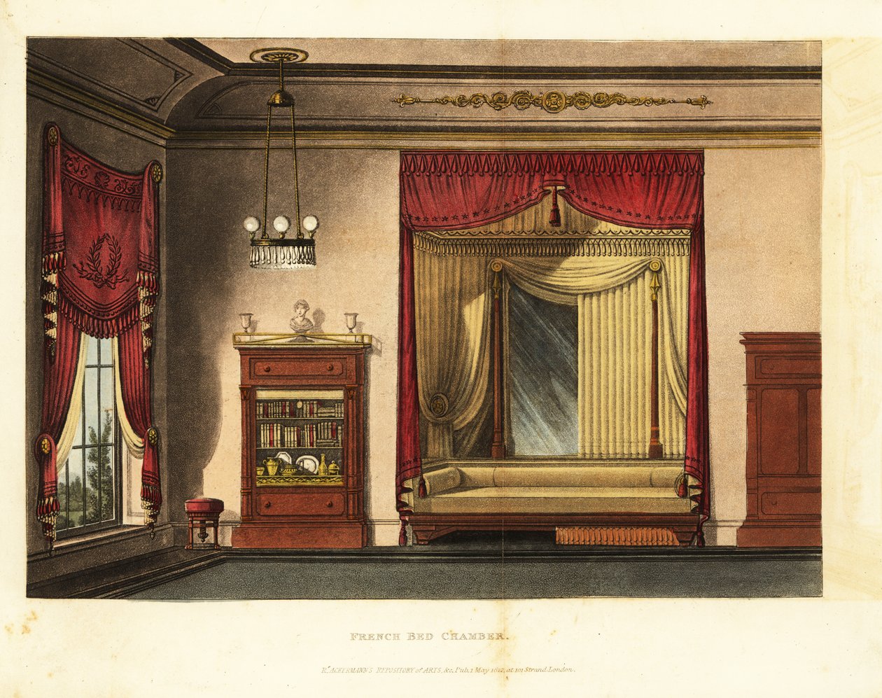 Design for a French bed chamber by British School