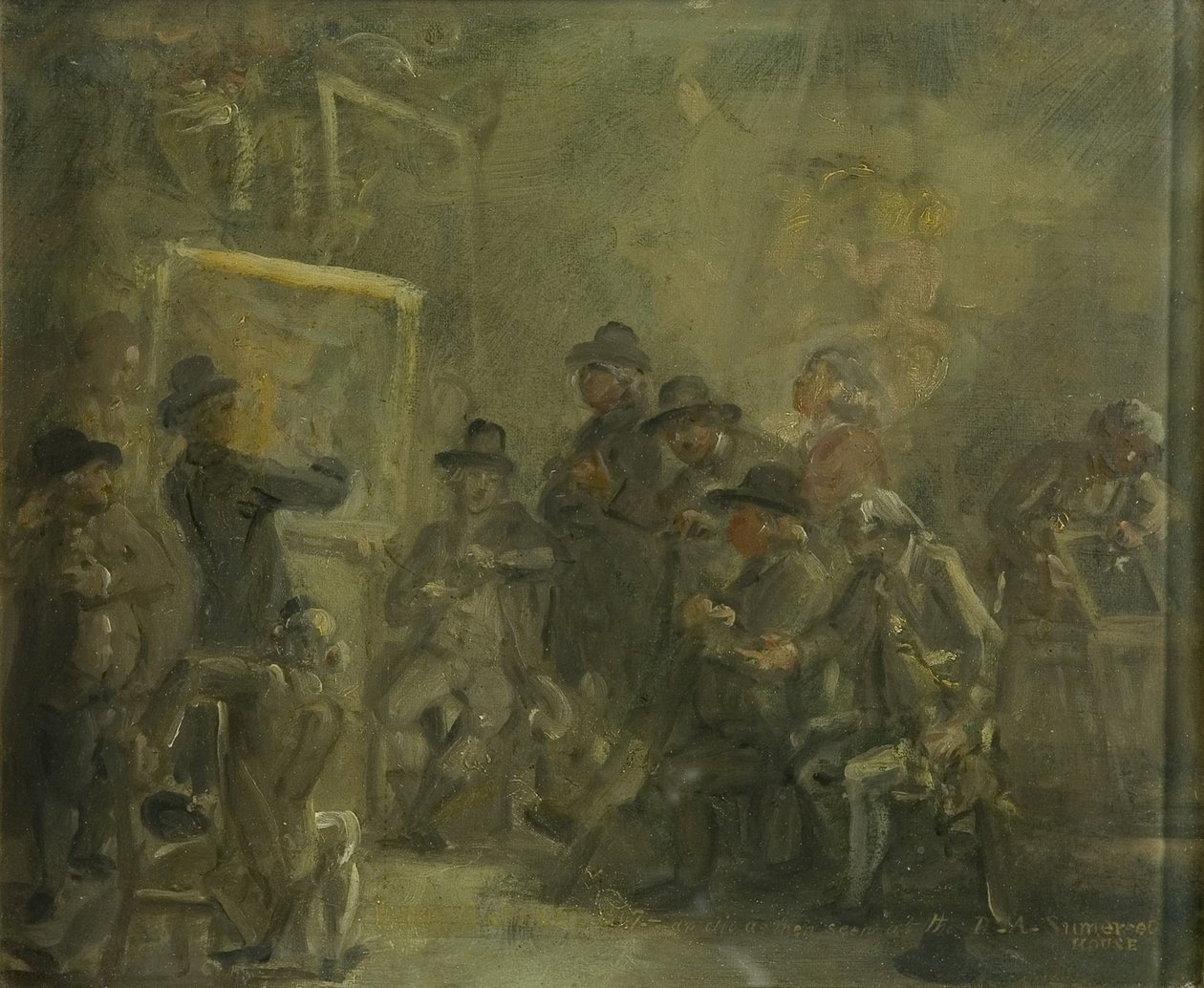 Sketch: The Selection Committee of the Royal Academy by British School
