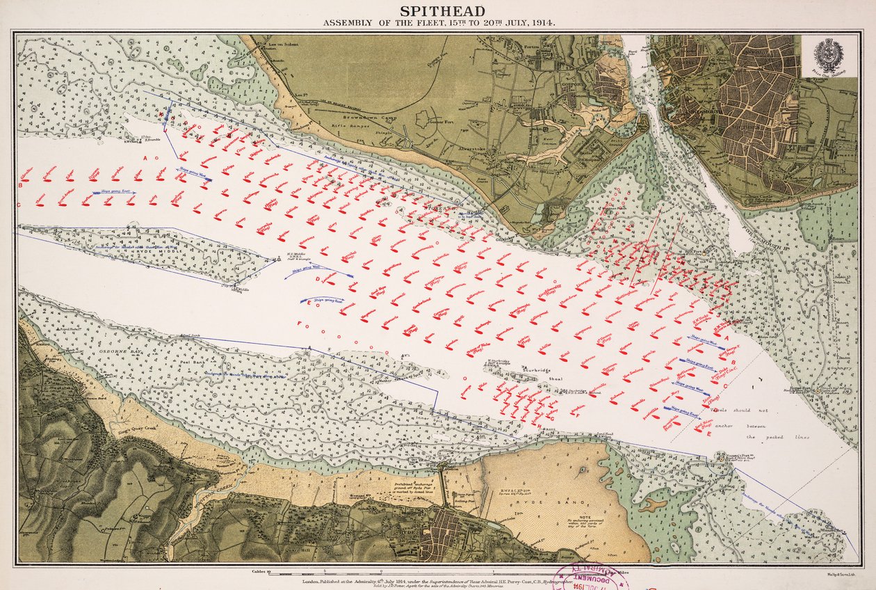 Spithead assembly of the fleet 15th to 20th July 1914