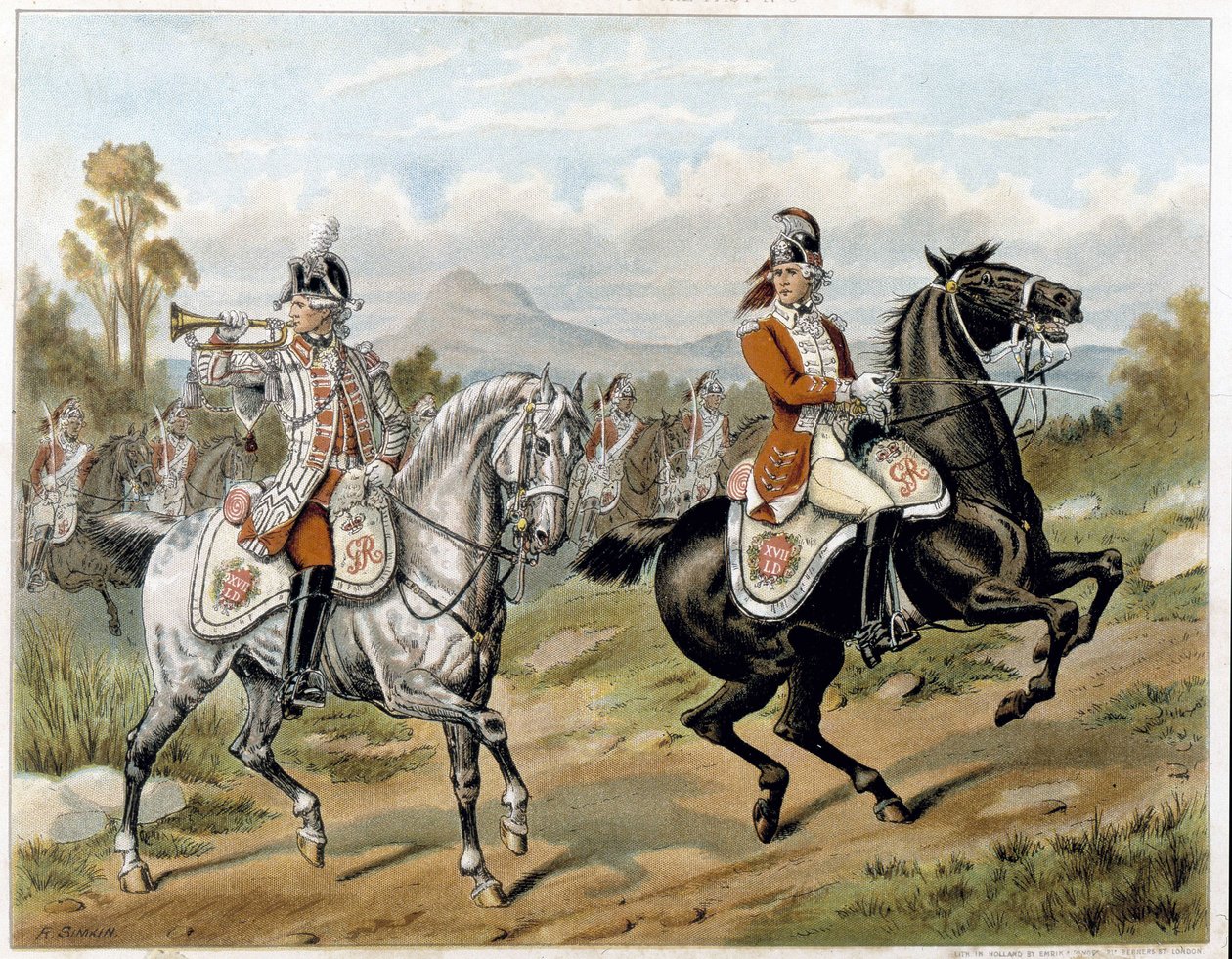 The 17th Light Dragoons (New Lancers), in America 1775 - in 
