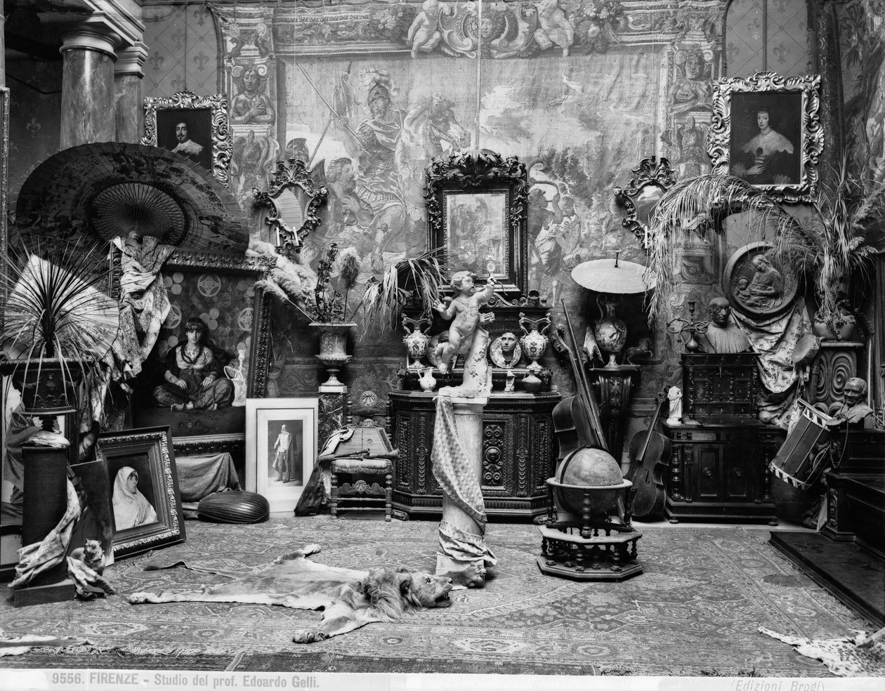 Studio of the Florentine painter Edoardo Gelli by Brogi Brogi