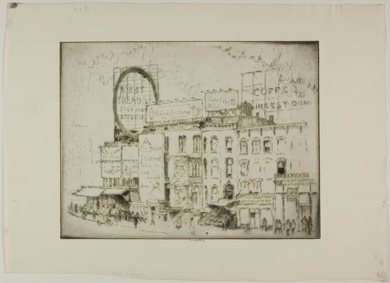 Chicago - Park Row by Bror Julius Olsson Nordfeldt