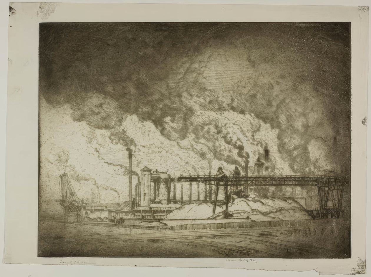 Chicago - Smoke, South Deering by Bror Julius Olsson Nordfeldt