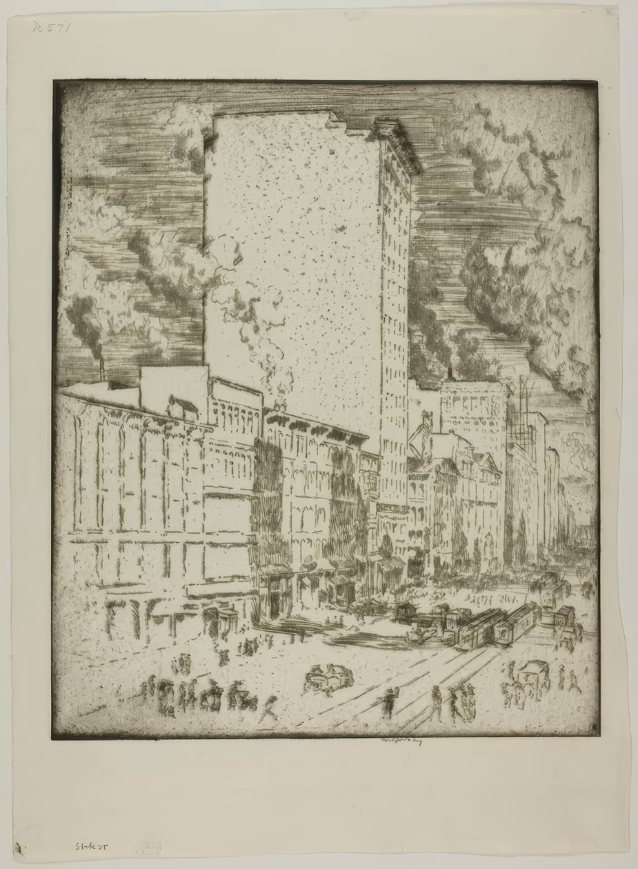 Chicago - State Street by Bror Julius Olsson Nordfeldt