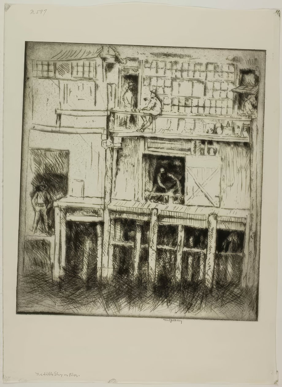Portland, Ore. - The Little Shop on Piles by Bror Julius Olsson Nordfeldt
