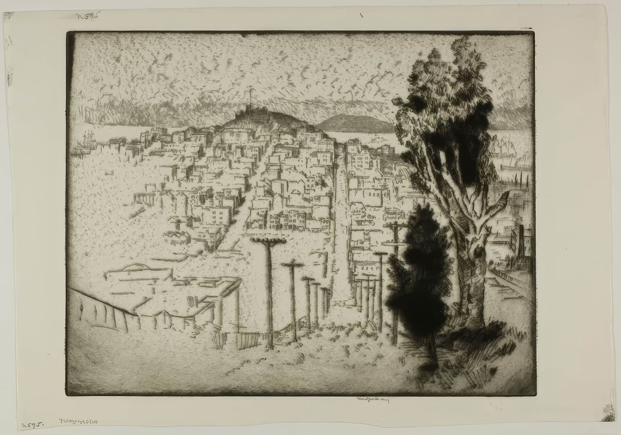 Telegraph Hill by Bror Julius Olsson Nordfeldt