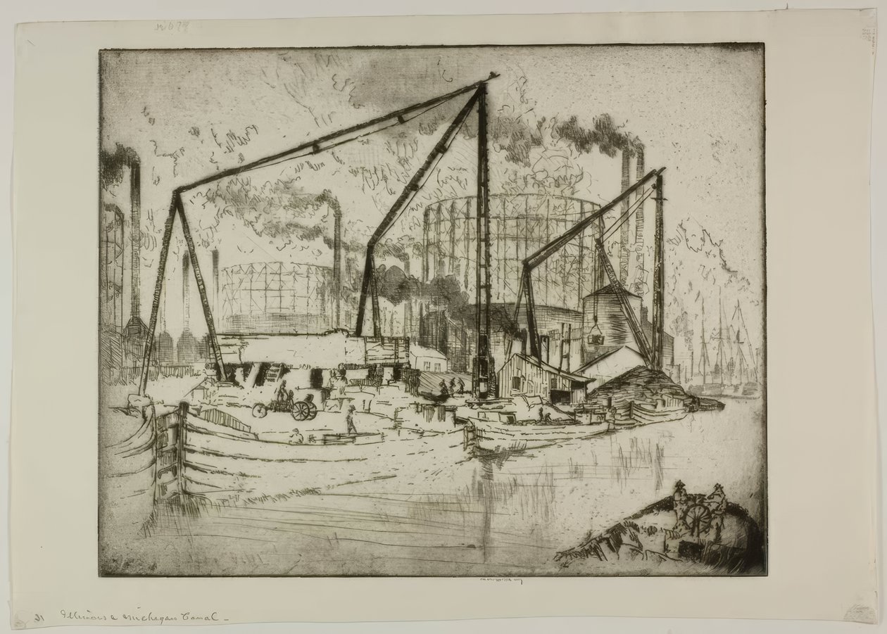 The Illinois & Michigan Canal by Bror Julius Olsson Nordfeldt