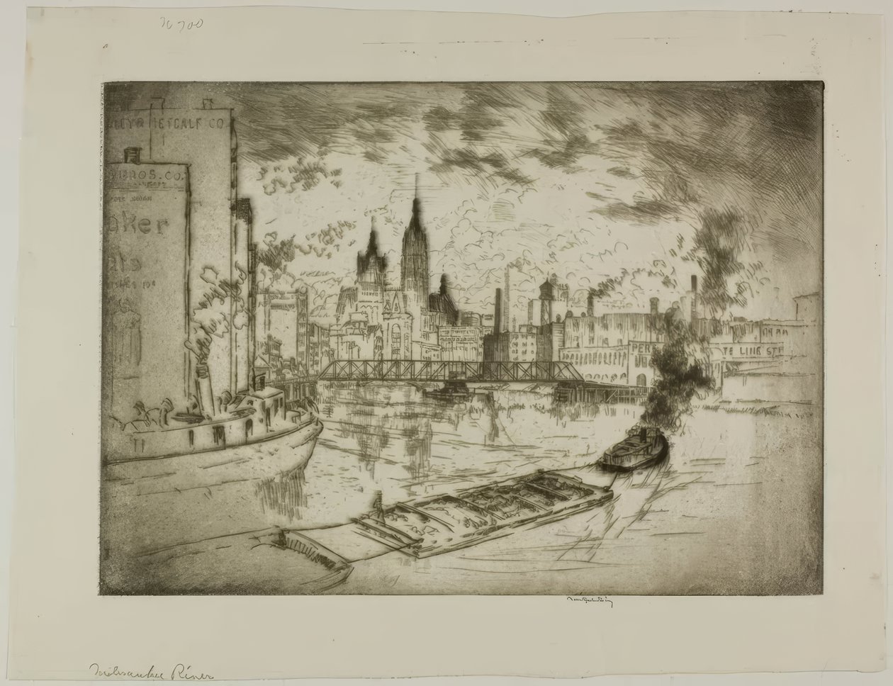 The Milwaukee River by Bror Julius Olsson Nordfeldt