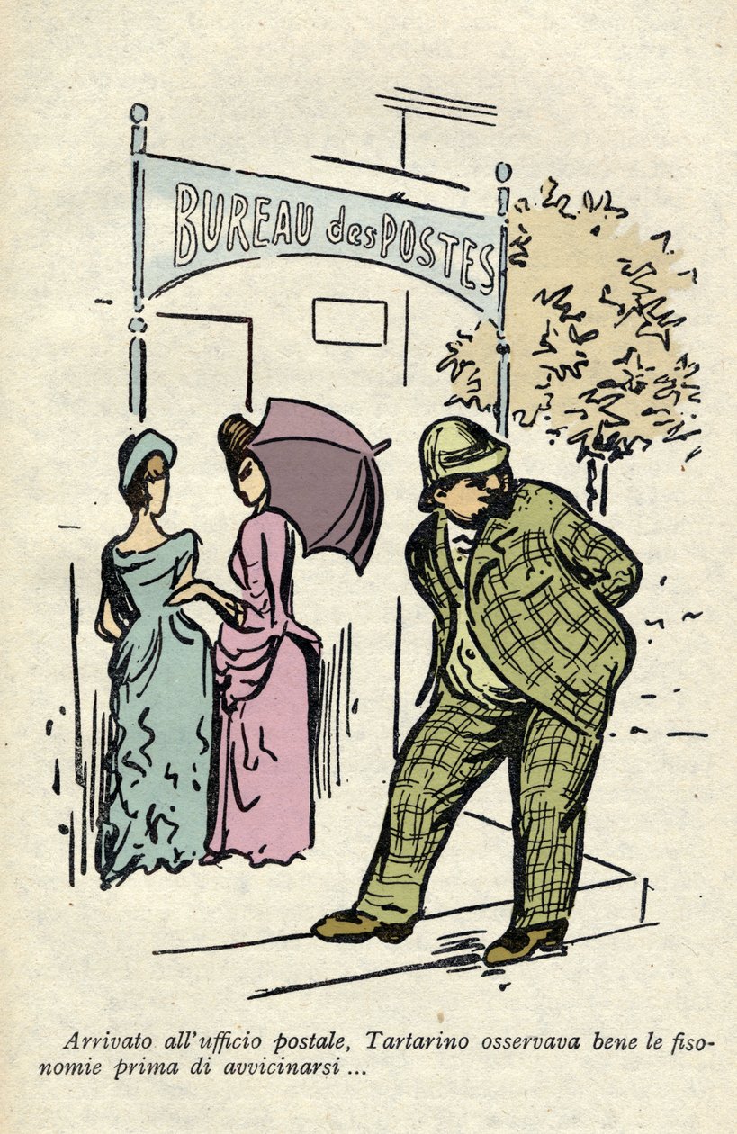 Tartarin study the physiognomies near the post office by Bruni Bruni