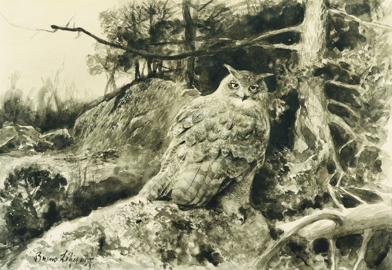 Eagle Owl by Bruno Andreas Liljefors