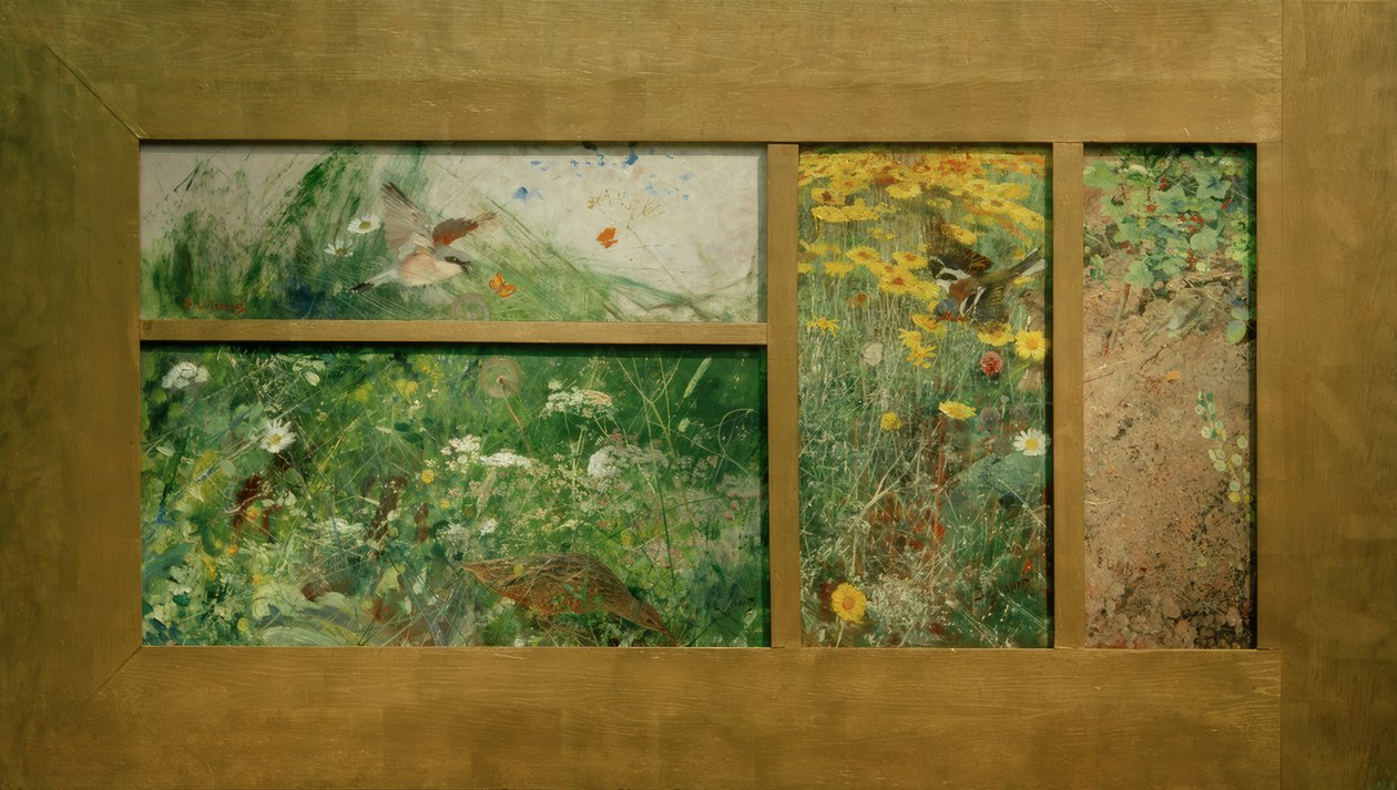 Four Bird Studies by Bruno Andreas Liljefors