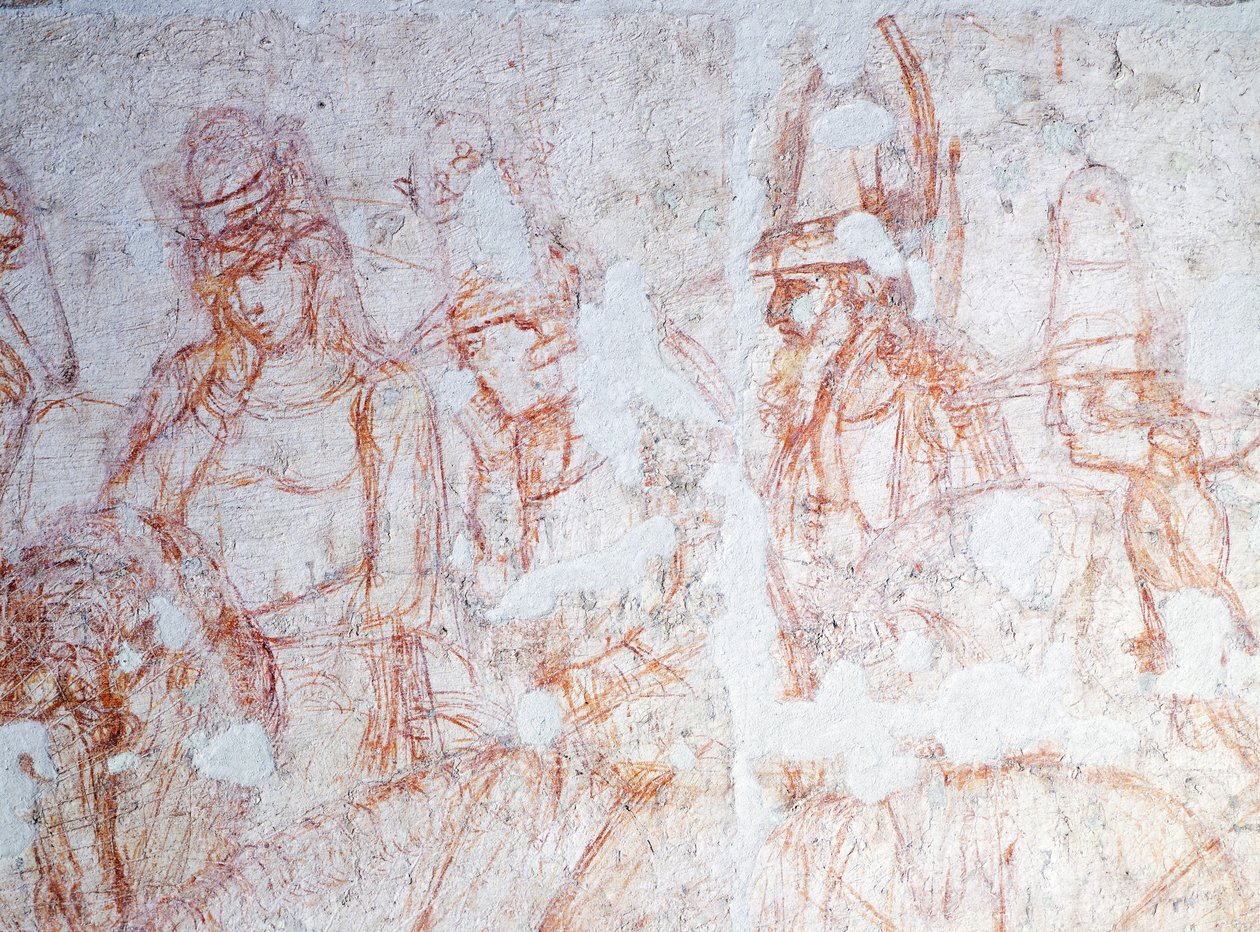 Figures of Horse Riders, Detail from Triumph of Death, by Bonamico Buffalmacco by Buonamico Buffalmacco