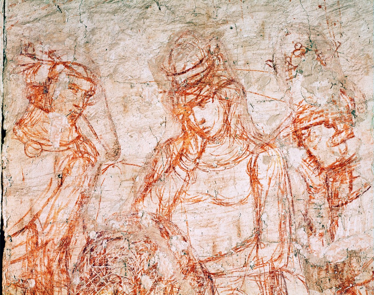 Sinopia of a Group of Hunters, Trionfo della Morte by Buonamico Buffalmacco