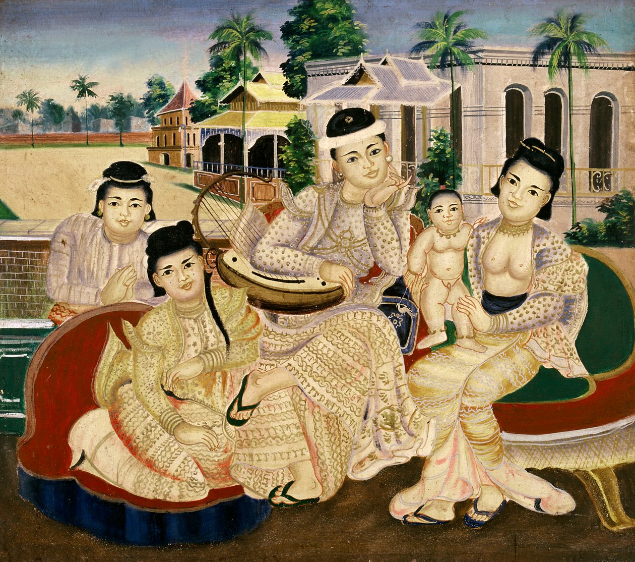 Family Portrait by Burmese School