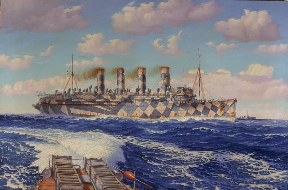 Mauretania in Dazzle Paint by Burnell Poole