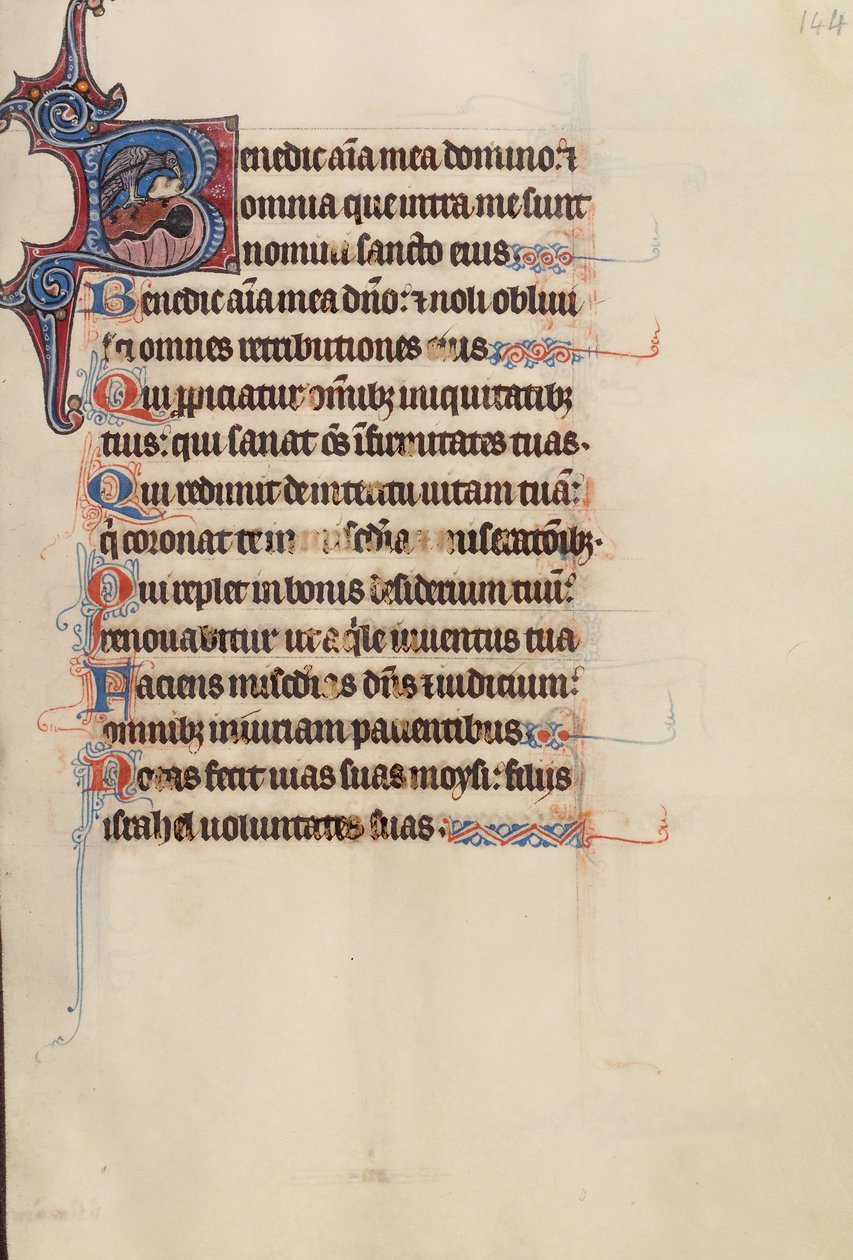 Initial B: An Eagle Pushing a Stone into a Fountain by Bute Master
