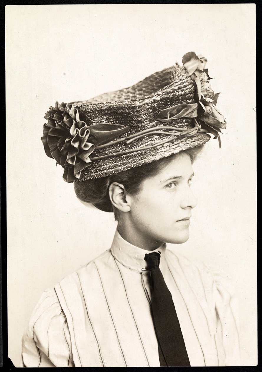 Fashion Photograph of a Woman Modelling a Hat, New York, 1890-1910 by Byron Company
