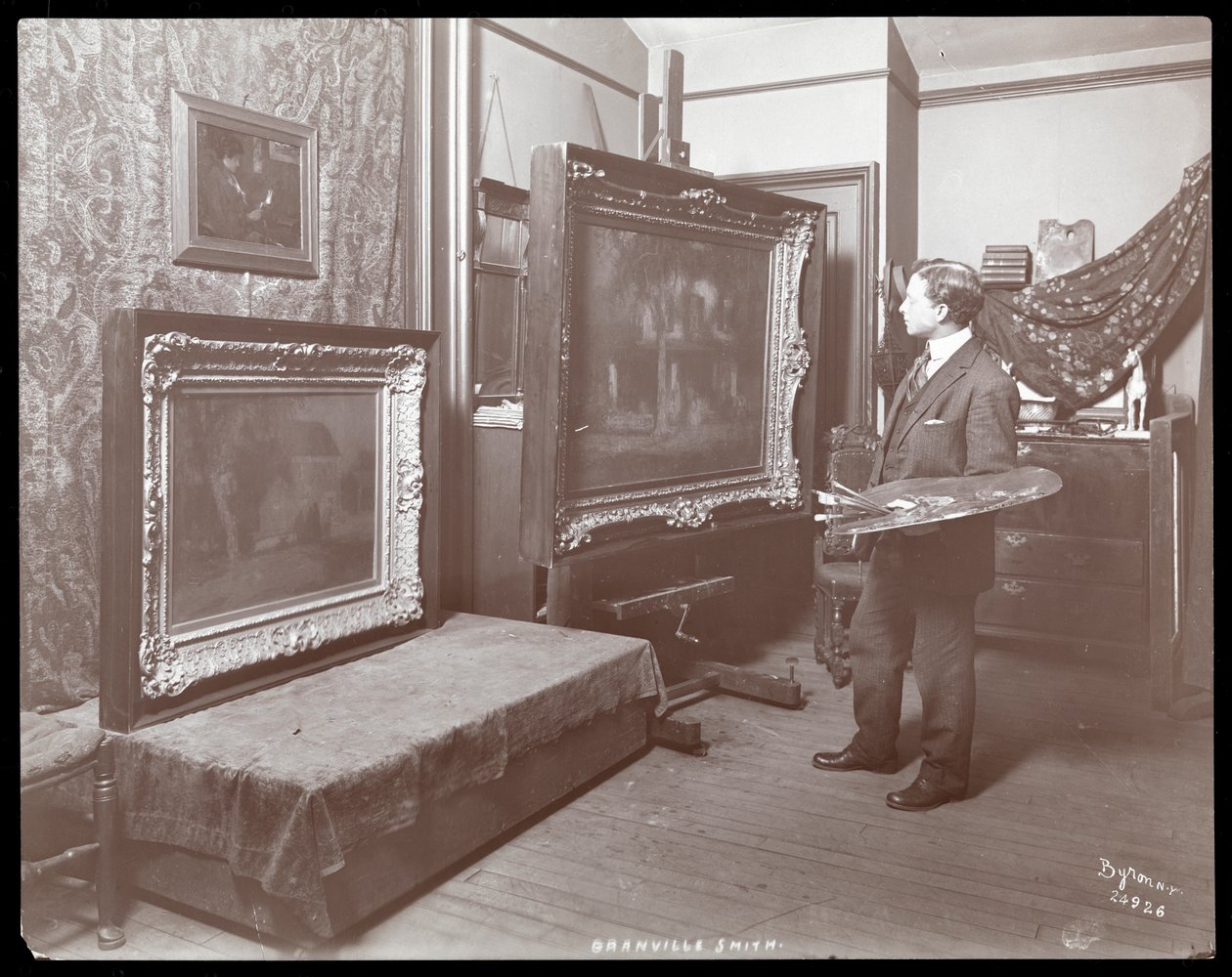 Granville Smith in his studio, New York by Byron Company
