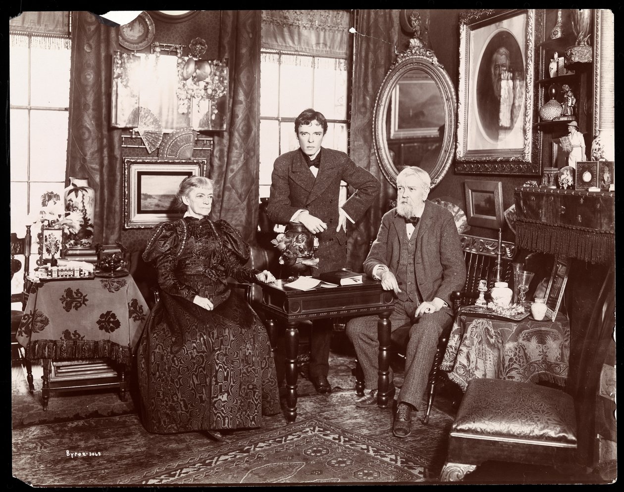 Portrait of the author Lorimer Stoddard with his wife and son, New York by Byron Company