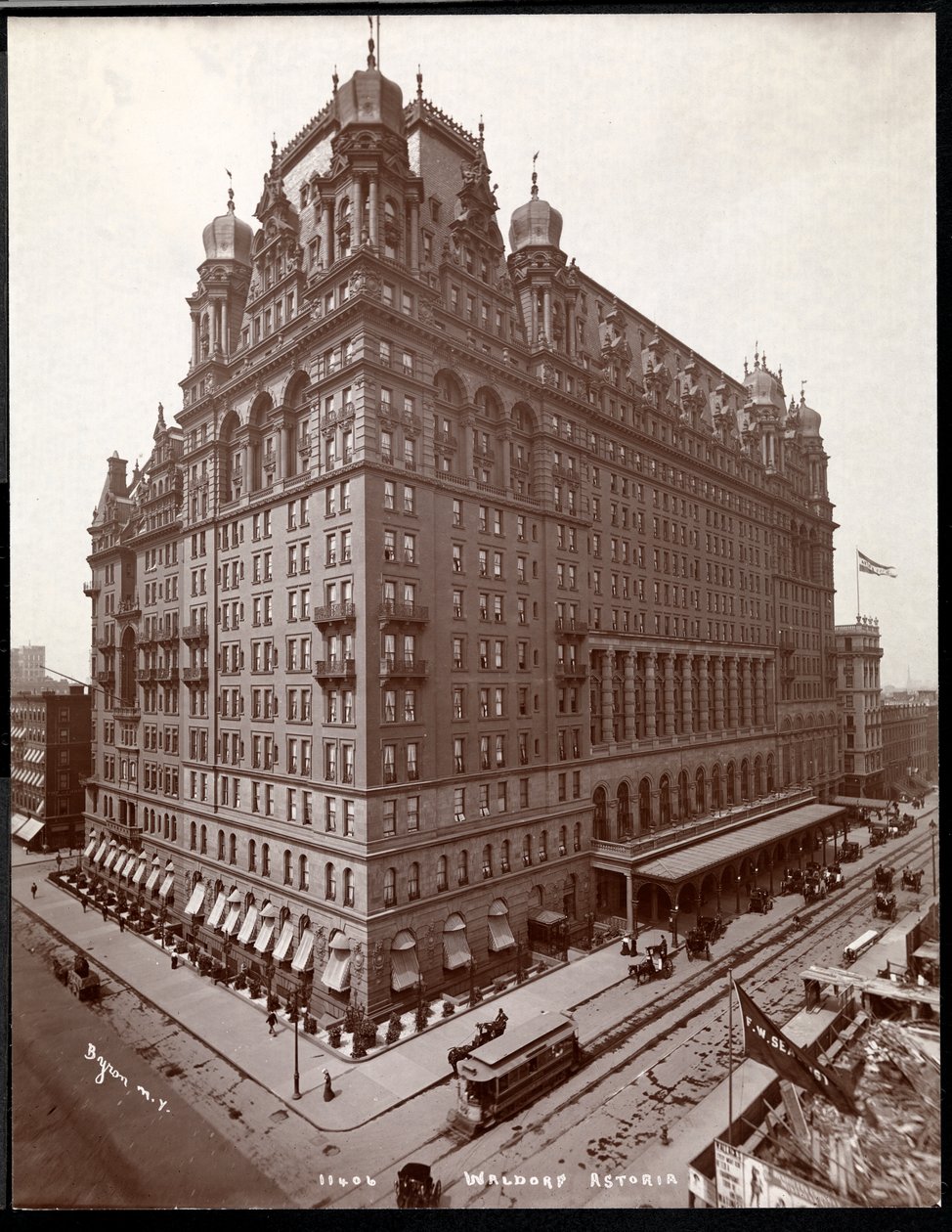 The Waldorf Astoria at 34th Street and 5th Avenue, New York, 1901 or 1902 by Byron Company