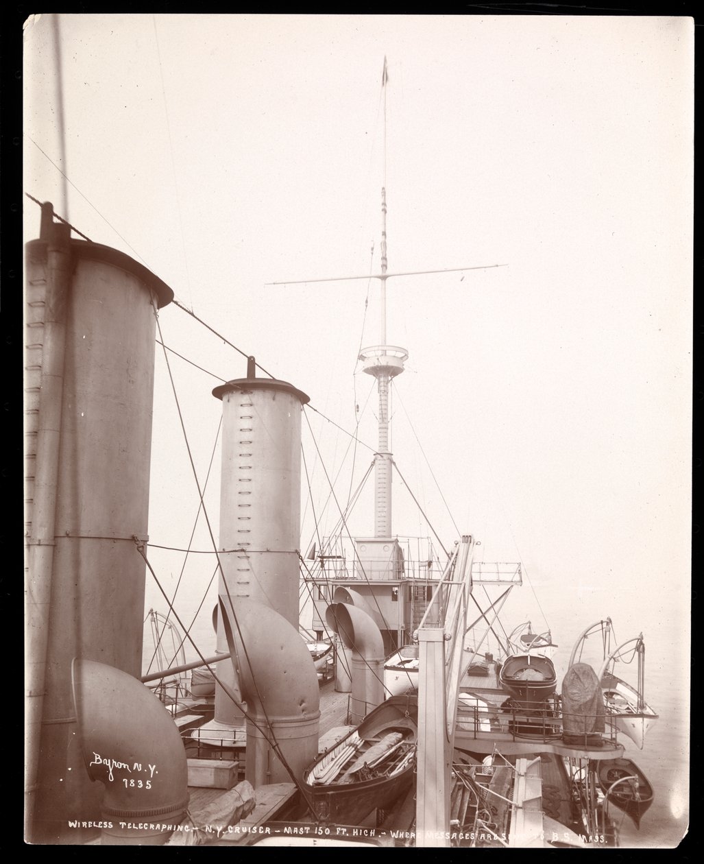 Wireless Telegraphing: The 150ft mast from which Marconi