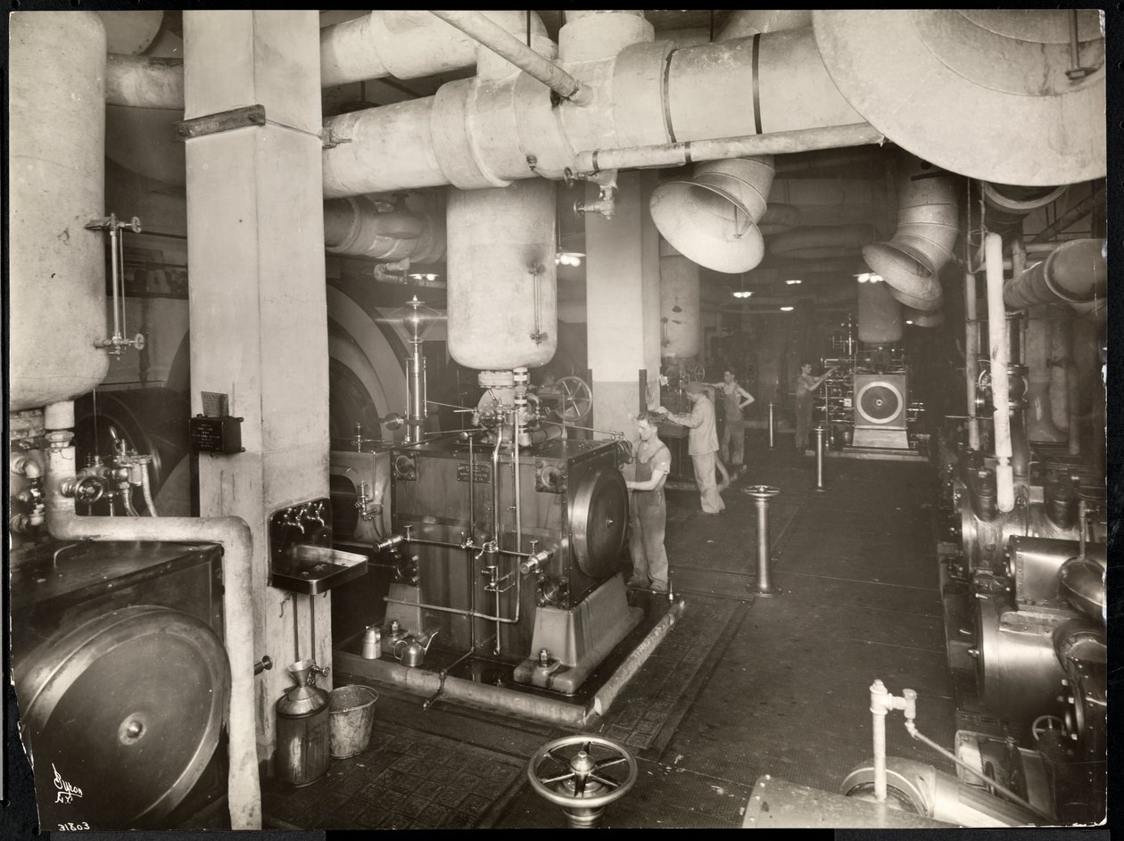 A boiler room at the Hotel McAlpin by Byron Company