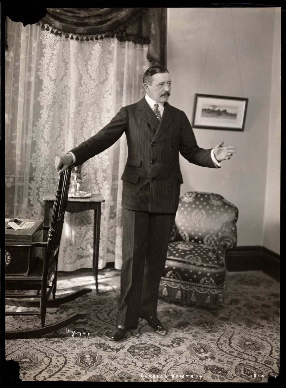 Charles Hawtrey in His Apartment in Holland House on Fifth Avenue, New York, 1901-2 by Byron Company