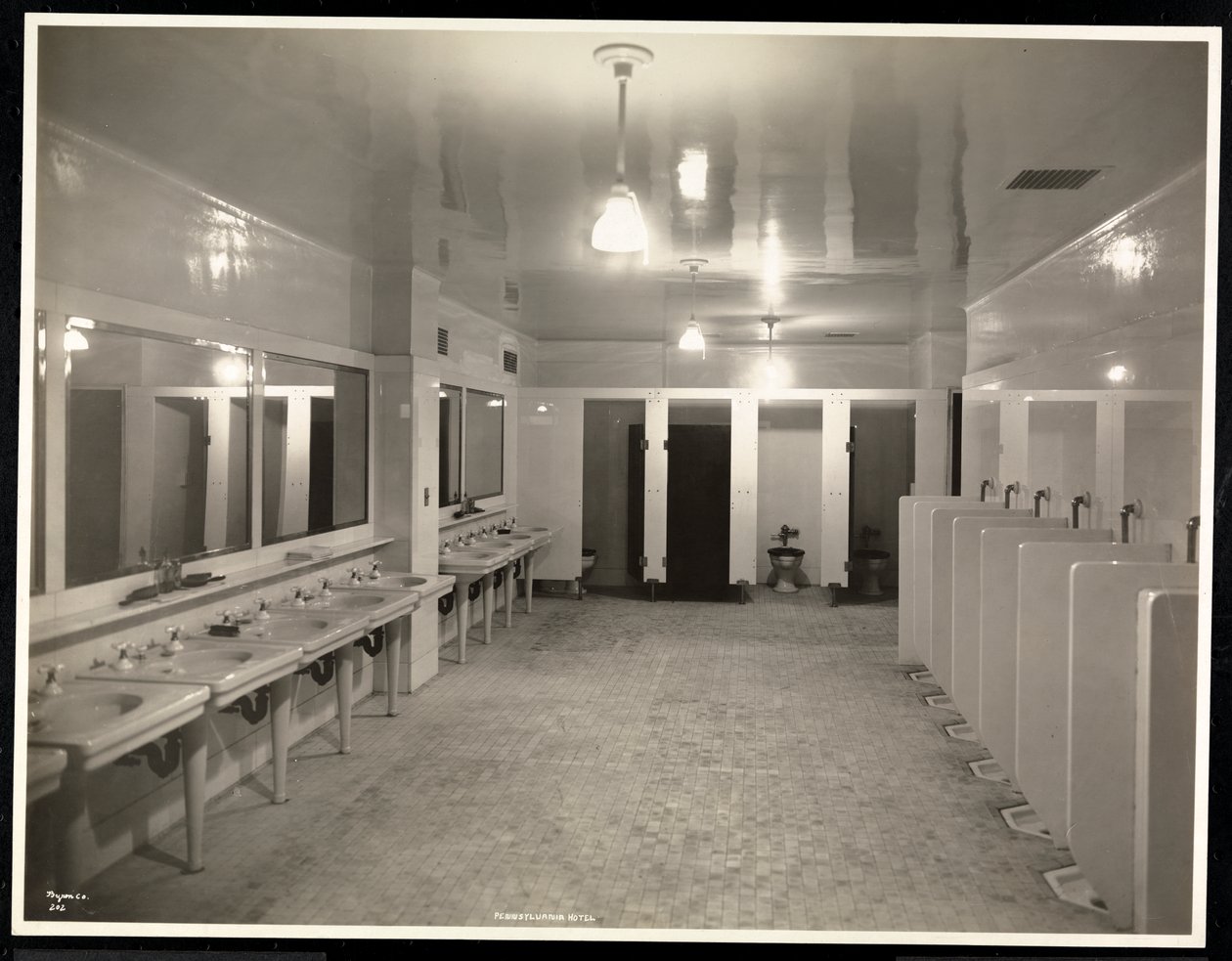 Toilets at the Hotel Pennsylvania, 1918 by Byron Company